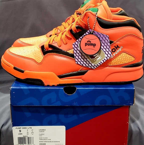 reebok pump omni lite orange